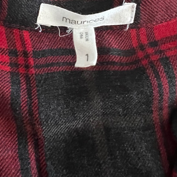 Plaid Red and Black Women's Dress - Picture 2 of 2